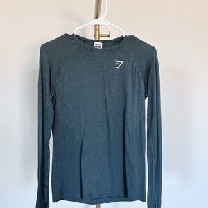 Gymshark Gray Vital Light Long Sleeve Top - XS